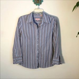 Ted Baker striped button down top blue medium 3